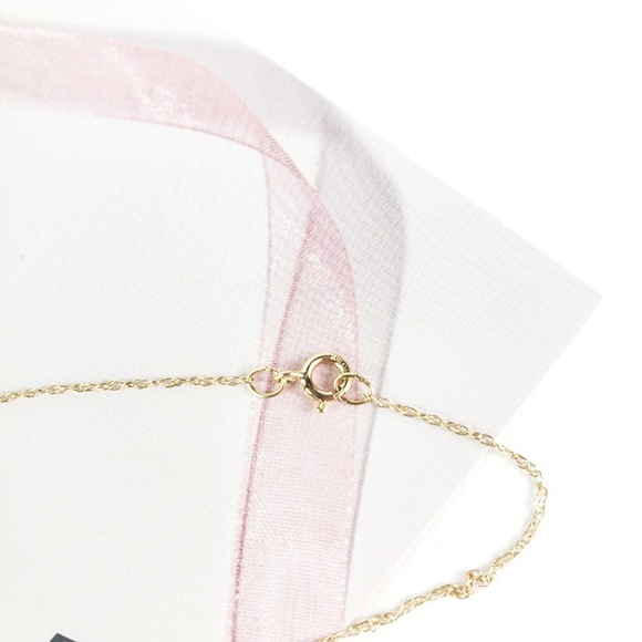 SOLD 10K Gold Necklace with Crystal Heart Resin - Picture 6 of 8